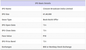 Cineom Broadcast IPO Hindi
