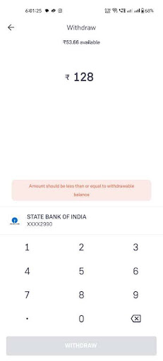 Process to transfer money from Groww app wallet to bank account
